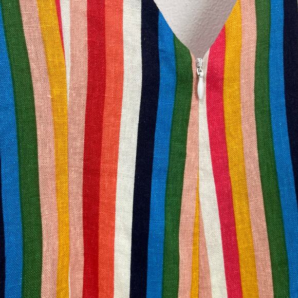 Le Lis Collection Linen Blend Rainbow Colorful Romper Size S - Picture 6 of 9